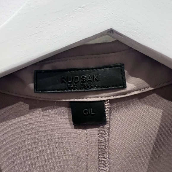 Rudsak Elegant Taupe long Shirt Dress - Picture 4 of 4